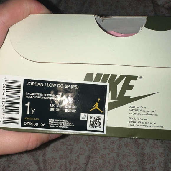Kids Jordan 1 retro low OG Travis Scott medium Olive - Picture 4 of 9